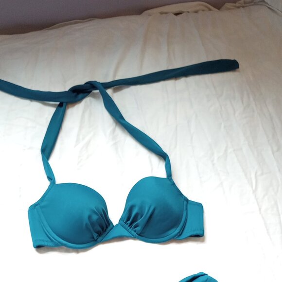 J. Crew XXS Teal Bikini set - Picture 3 of 7